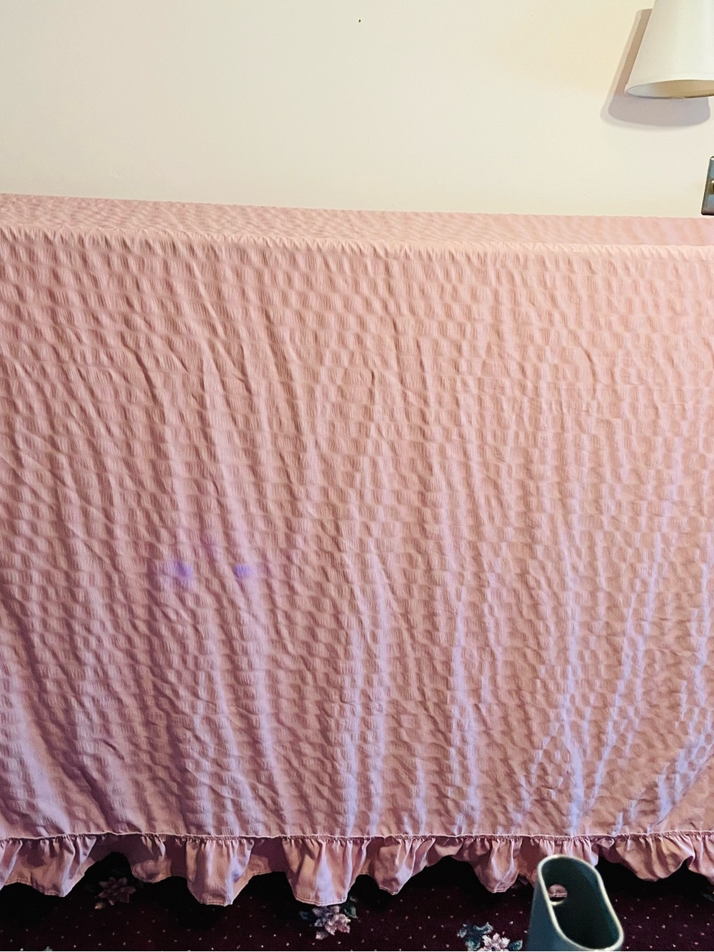 Vtg Piquet Bedspread Full/ Queen Pink Made U.S.A